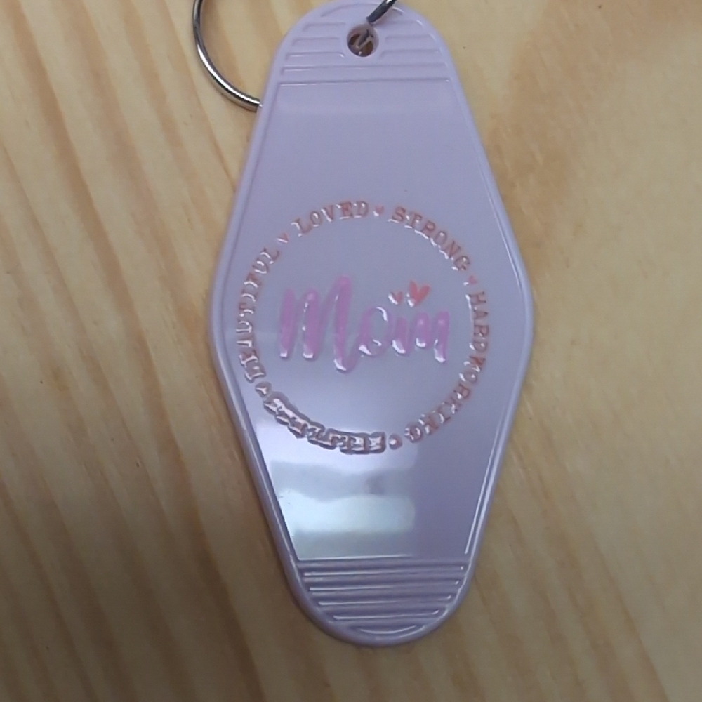 Pink Mom Keychain